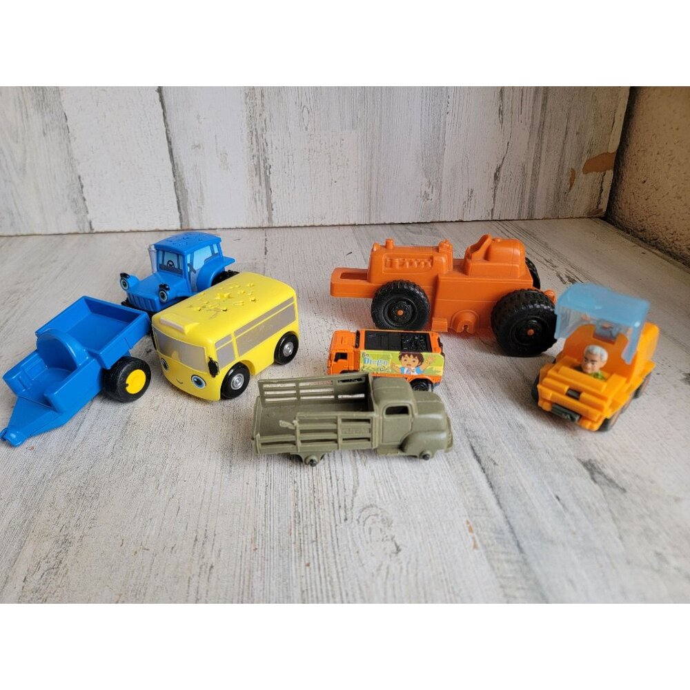 School bus tractor farm vehicles toy accessory‎ set work diego
